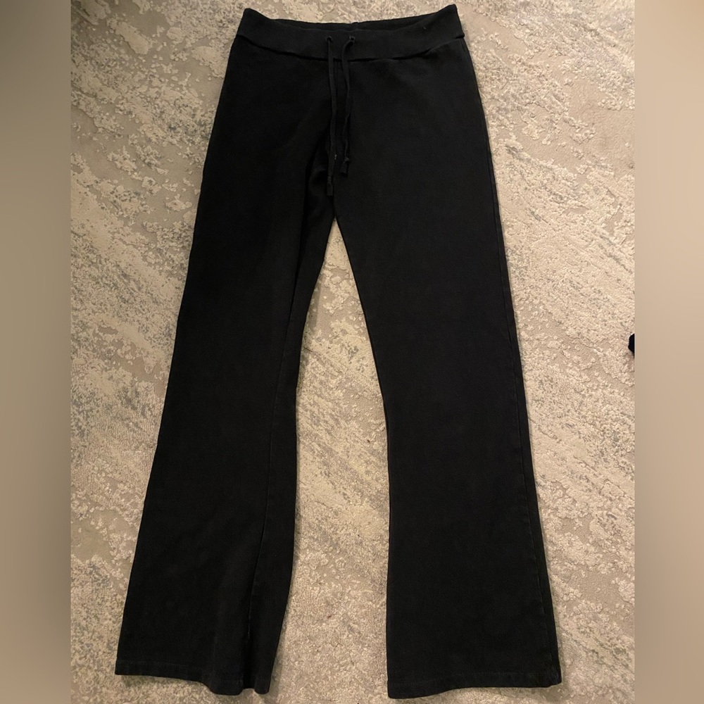 Black straight leg pants